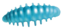Приманка ZUB NOA LARVA  40мм(1,6") -6шт, (цвет 502) голубой