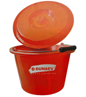 Ведро Dunaev красное 17 л с крышкой