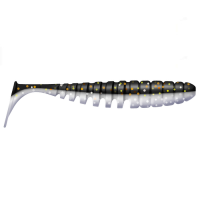 Приманка ZUB-SHAD 120мм(4,7")-5шт, (цвет 030) черный верх - натурал низ