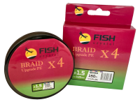 Плетёный шнур из 4-х нитей, FISH CRYSTAL  5-ти цветный, 0.20мм, 150м, 11.5 кг