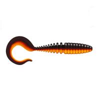 Приманка ZUB-TWIST  75мм(3")-6шт, (цвет 034) черный верх-оранжевый низ