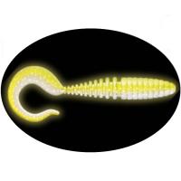 Приманка ZUB-TWIST  75мм(3")-6шт, (цвет 404) желтый светящийся