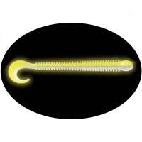 Приманка ZUB-WORM-ZANDER 135мм(5,3")-5шт, (цвет 404) желтый светящийся
