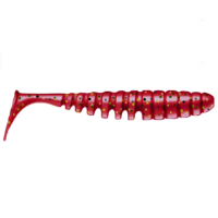 Приманка ZUB-SHAD  40мм(1,5")-12шт, (цвет 504) красный с блестками