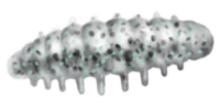 Приманка ZUB NOA LARVA  30мм(1,2") -10шт, (цвет 501) серый с блестками