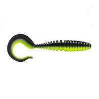 Приманка ZUB-TWIST  75мм(3")-6шт, (цвет 033) черный верх-желтый низ