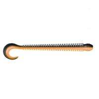 Приманка ZUB-WORM-ZANDER 135мм(5,3")-5шт, (цвет 034) черный верх-оранжевый низ