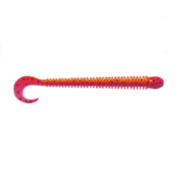 Приманка ZUB-WORM-ZANDER 108мм(4,3")-5шт, (цвет 504) красный с блестками