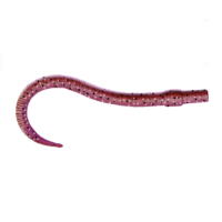 Приманка ZUB-WORM  75мм(3")-7шт, (цвет 504) красный с блестками