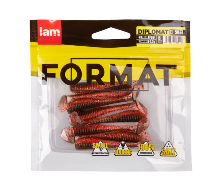Силиконовая приманка FORMAT DIPLOMAT 50mm (8шт.) цвет F09
