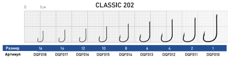 Крючок Dunaev Classic 202 #10 (упак. 10 шт)