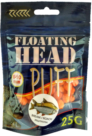 Плавающая насадка PUFF воздушное тесто 8-10 мм.ЛЕЩ- ПЛОТВА рыжий