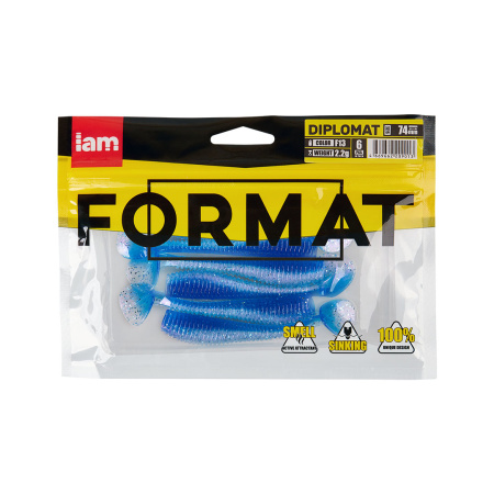 Силиконовая приманка FORMAT DIPLOMAT 74mm (6шт.) цвет F13