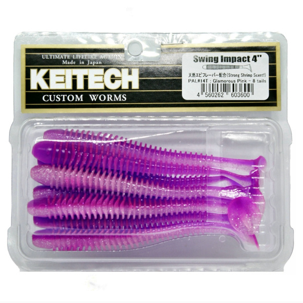 Приманка силиконовая Keitech Swing Impact 4" PAL #14 Glamorous Pink Приманка силиконовая Keitech Swing Impact 4" PAL #14 Glamorous Pink