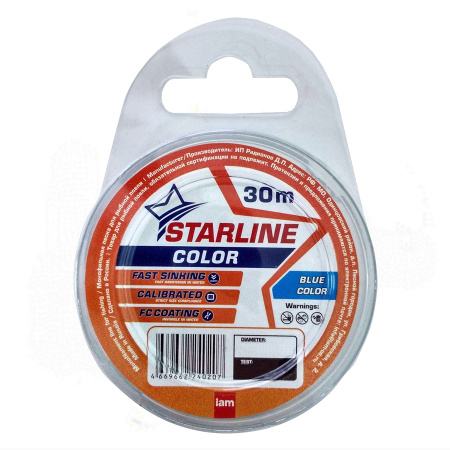 Монофильная леска STARLINE  30m (blue) d0.091