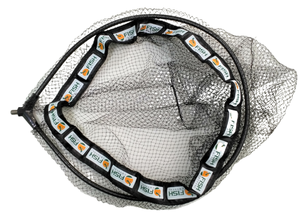Голова для подсачека 40 х 35 х 27см (Д х Ш х Г), сетка леска, ячейка 7 мм, рамка карбон.вес 125 гр.
