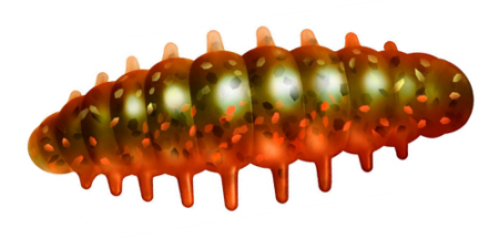 Приманка ZUB Noa Larva  40мм(1,6") -6шт, (цвет 503) коричневый с блестками