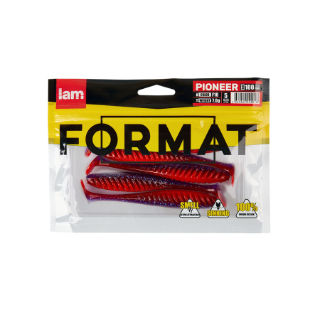 Силиконовая приманка FORMAT PIONEER 100mm (5шт.) цвет F18