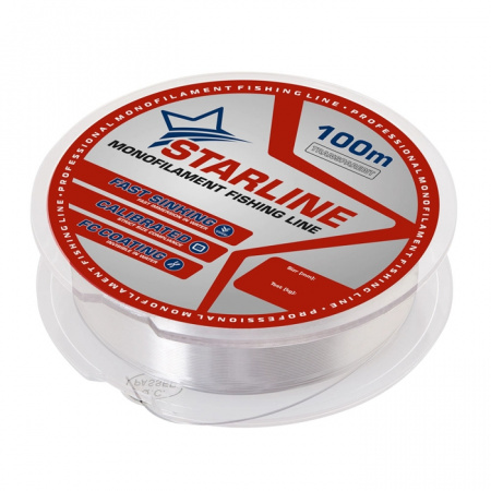 Монофильная леска STARLINE 100m (transparent) d0.286