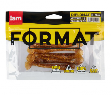 Силиконовая приманка FORMAT DIPLOMAT 74mm (6шт.) цвет F03