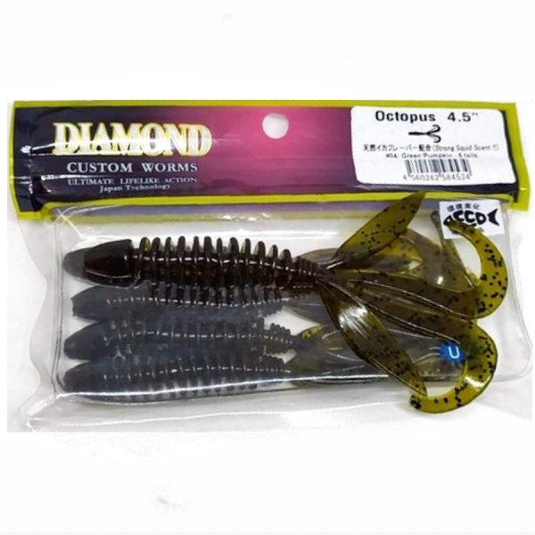 Силиконовая приманка DIAMOND Octopus 4.5" #04 Силиконовая приманка DIAMOND Octopus 4.5" #04