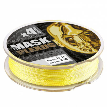 Леска плетёная AKKOI MASK PLEXUS 150m (yellow) d0,44mm