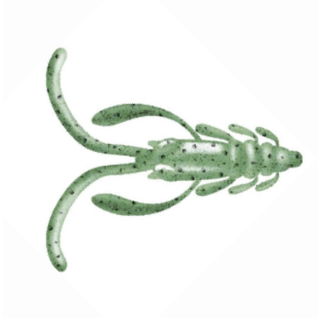 Приманка ZUB-NIMFA 35мм(1,4")-12шт, (цвет 505) зеленый с блестками