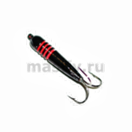 Чёрт 3 петля L=12 черный с красными рисками, б/о, 1,1гр.