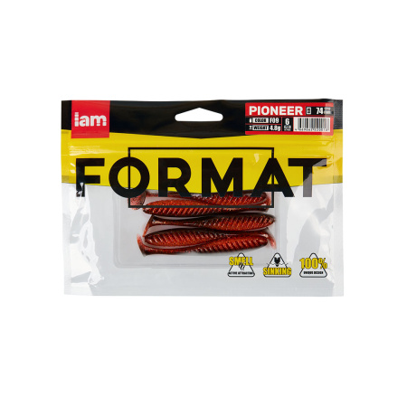 Силиконовая приманка FORMAT PIONEER 74mm (6шт.) цвет F09