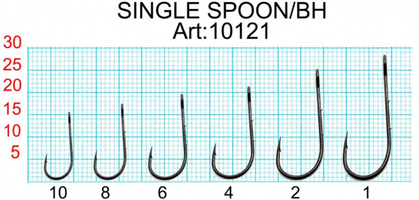 Крючок SINGLE SPOON BAITHOLDER с БОЛЬШИМ ухом №2, покрытие BN (7 шт) Крючок SINGLE SPOON BAITHOLDER с БОЛЬШИМ ухом №2, покрытие BN (7 шт)