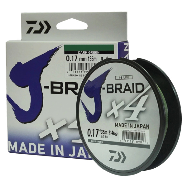 Шнур Daiwa J-Braid X4 0.17 mm