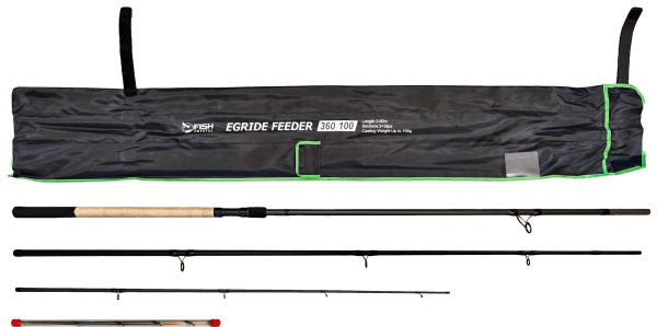 Удилище фидерное "EGRIDE FEEDER" FISH CRYSTAL , тест до 100 г, 3,60 м, 3+3 tips Удилище фидерное "EGRIDE FEEDER" FISH CRYSTAL , тест до 100 г, 3,60 м, 3+3 tips