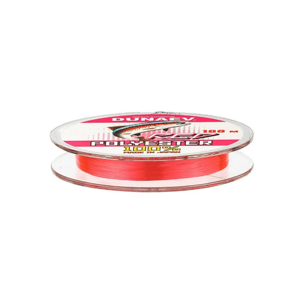 Леска Dunaev Polyester RED 0.165мм 100м Леска Dunaev Polyester RED 0.165мм 100м