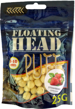 Плавающая насадка PUFF воздушное тесто 8-10 мм.КЛУБНИКА белый