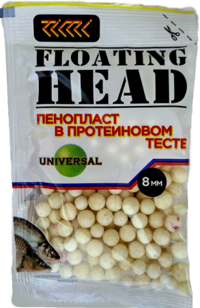 Пенопласт в протеиновом тесте D-8 мм.УНИВЕРСАЛ белый