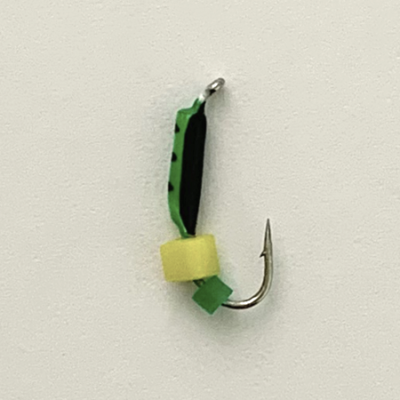 Столбик Сырный кубик 1,5 мм на крючке ЗЕЛЕНО-ЧЕРНЫЙ