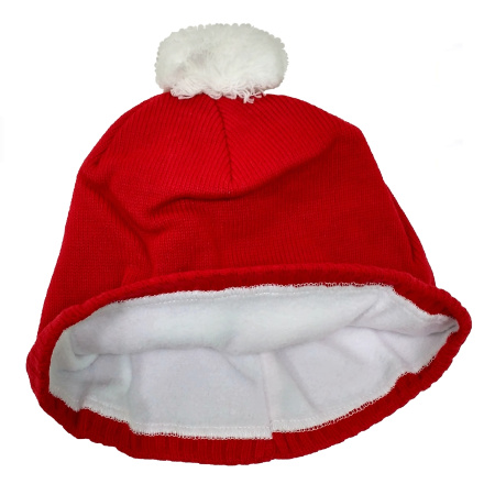 Шапка красная с помпоном "DUNAEV", флисовая подкладка Шапка красная с помпоном "DUNAEV", флисовая подкладка