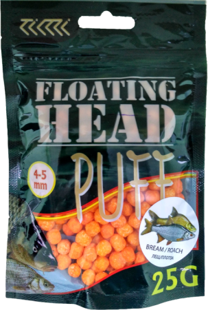 Плавающая насадка PUFF воздушное тесто 4-5 мм ЛЕЩ- ПЛОТВА  рыжий