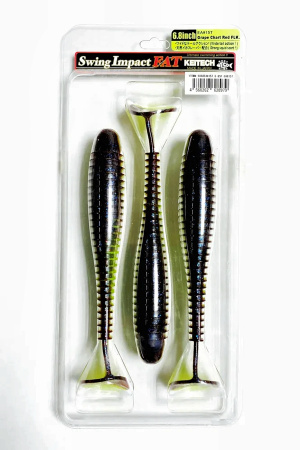 Приманка силиконовая Keitech Swing Impact FAT 6.8" #EA15 Grape Chart Red FLK