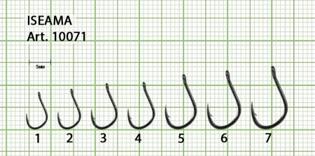 Крючок ISEAMA-RING №4 с ушком, покрытие BN (10 шт)