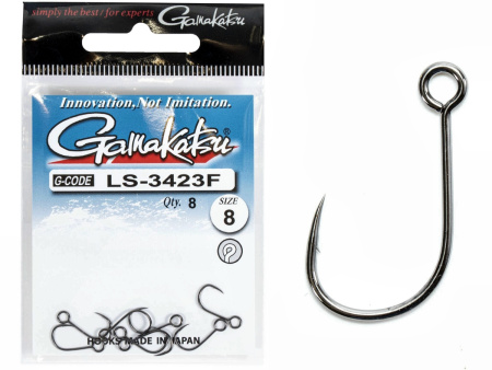 Крючки Gamakatsu LS-3423F NEW LABEL HOOKS BLACK разм. 08 8шт. Крючки Gamakatsu LS-3423F NEW LABEL HOOKS BLACK разм. 08 8шт.