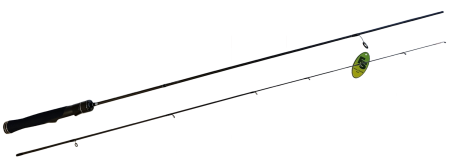 Удилище спиннинговое ERMINE NANO,2 секции, цельная верш. длина1,80 м, тест 0.2-0.8г рукоять цельная