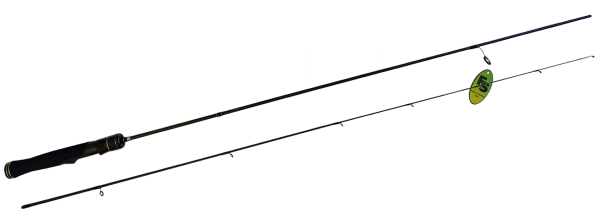 Удилище спиннинговое ERMINE NANO,2 секции, цельная верш. длина1,80 м, тест 0.2-0.8г рукоять цельная