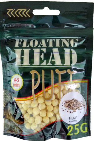 Плавающая насадка PUFF воздушное тесто 4-5 мм.КОНОПЛЯ белый