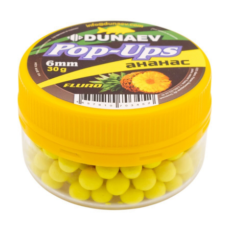 Бойлы DUNAEV POP-UP 6мм Ананас (30г)