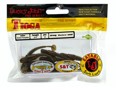 Виброхвосты съедоб. искусст. LJ Pro Series TIOGA 2.4in (06.20)/PA03 9шт.