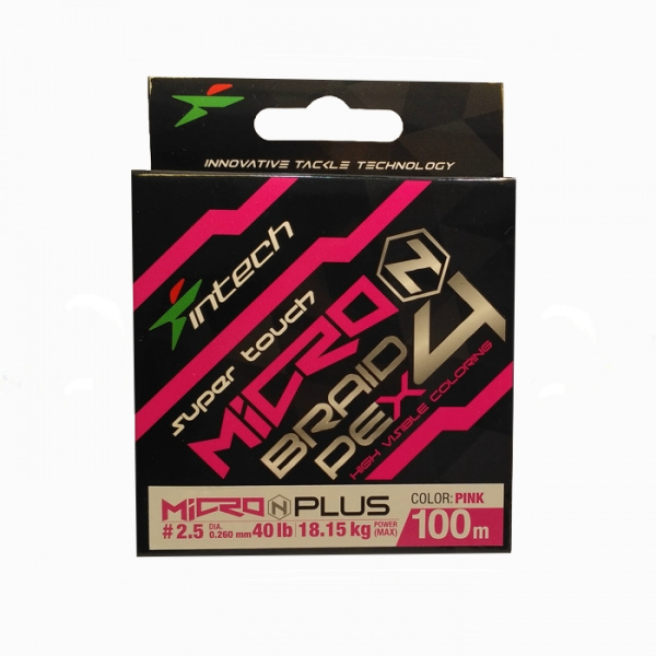 Шнур плетеный Intech MicroN Plus PE x4 100m (#2.5 (40lb / 18.14kg))