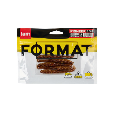 Силиконовая приманка FORMAT PIONEER 74mm (6шт.) цвет F03