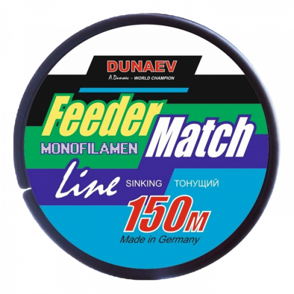 Леска Dunaev Feeder-Match Sinking Black 0.25мм 150м