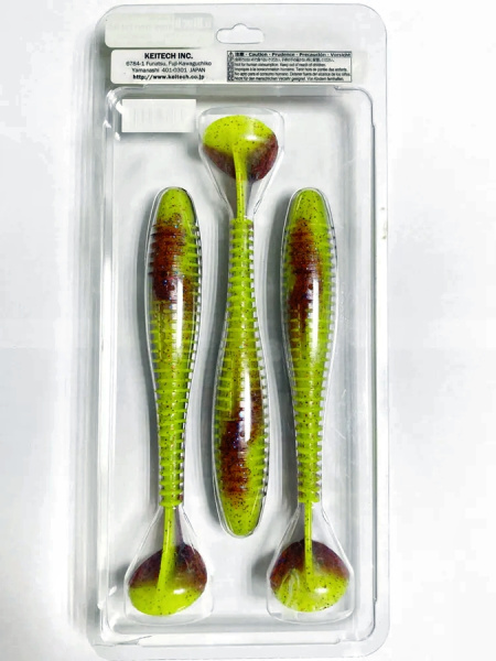 Приманка силиконовая Keitech Swing Impact FAT 6.8" #EA15 Grape Chart Red FLK